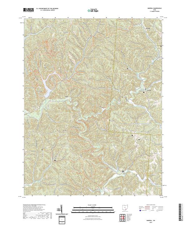 US Topo 7.5-minute map for Mineral OH