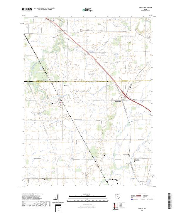 US Topo 7.5-minute map for Morral OH