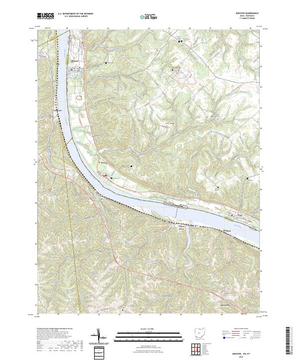 US Topo 7.5-minute map for Moscow OHKY