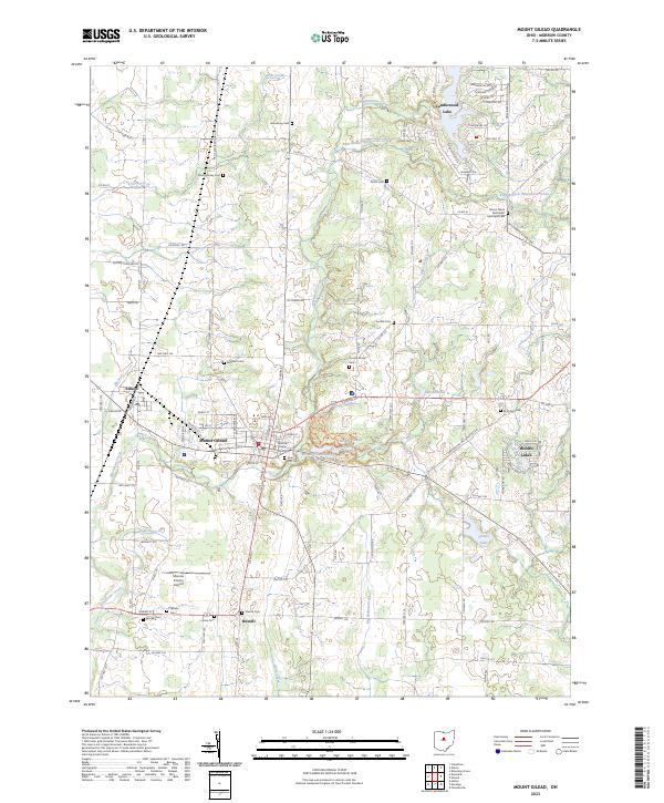 US Topo 7.5-minute map for Mount Gilead OH