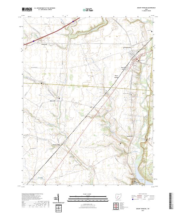 US Topo 7.5-minute map for Mount Sterling OH