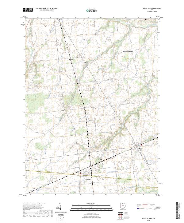 US Topo 7.5-minute map for Mount Victory OH