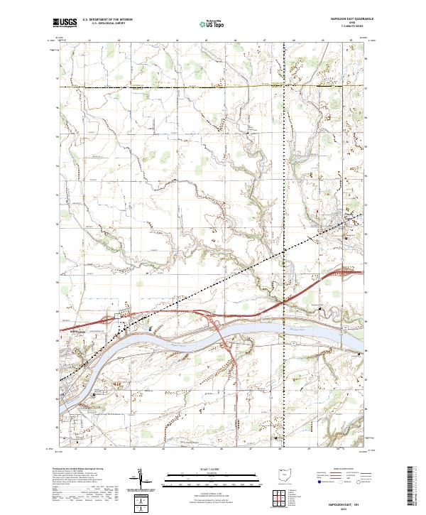 US Topo 7.5-minute map for Napoleon East OH