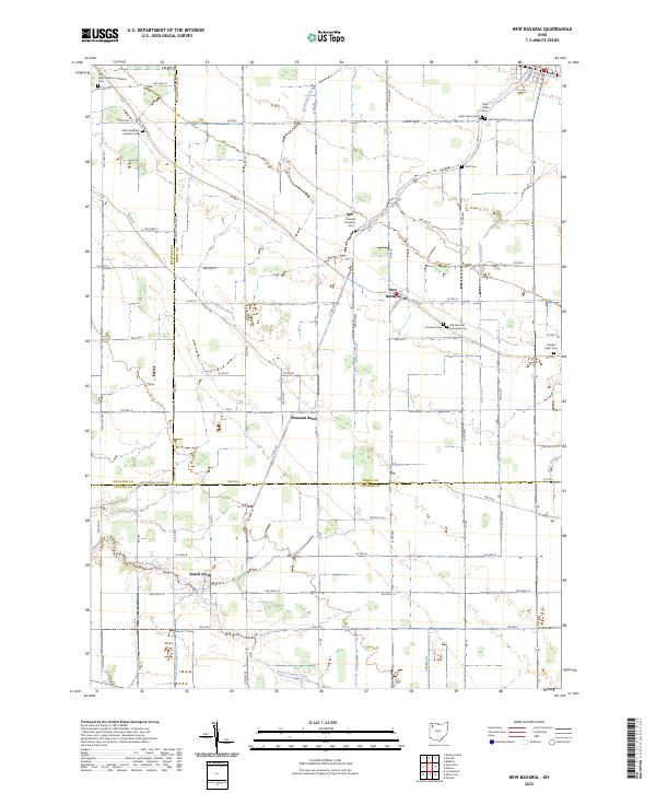 US Topo 7.5-minute map for New Bavaria OH