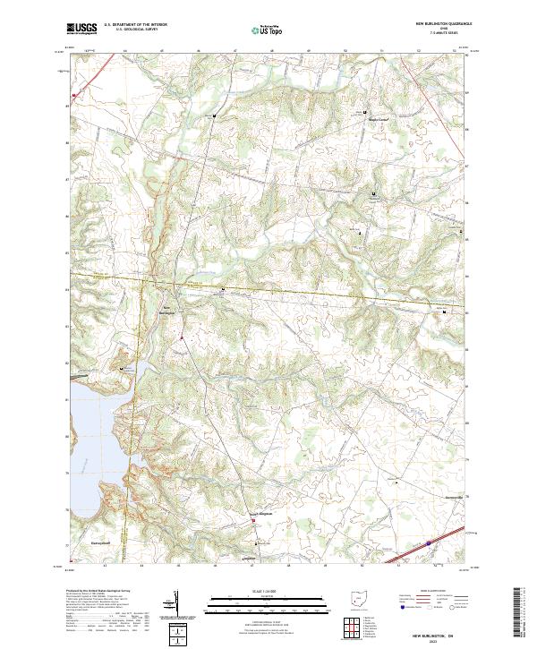 US Topo 7.5-minute map for New Burlington OH