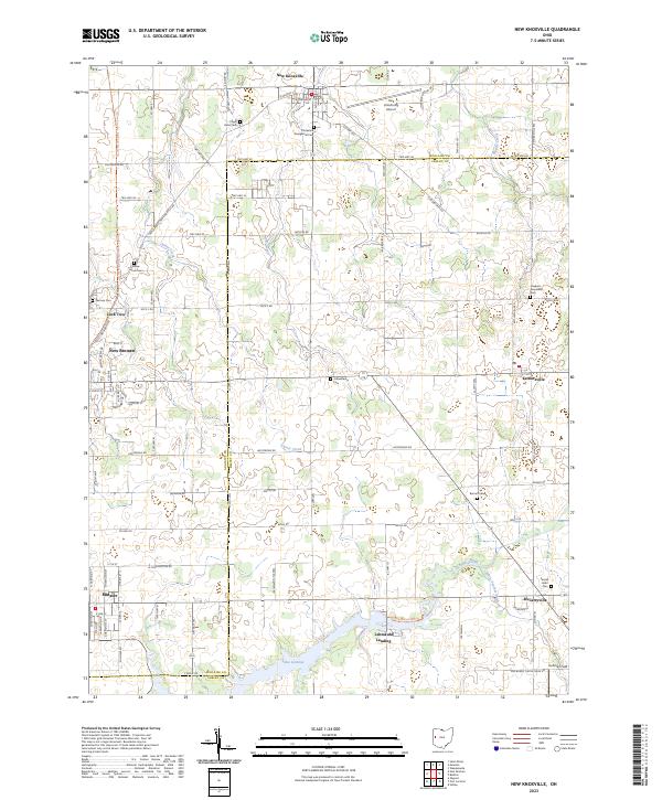 US Topo 7.5-minute map for New Knoxville OH