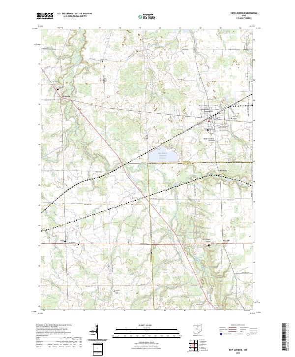 US Topo 7.5-minute map for New London OH