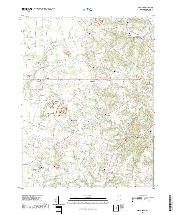 US Topo 7.5-minute map for New Market OH