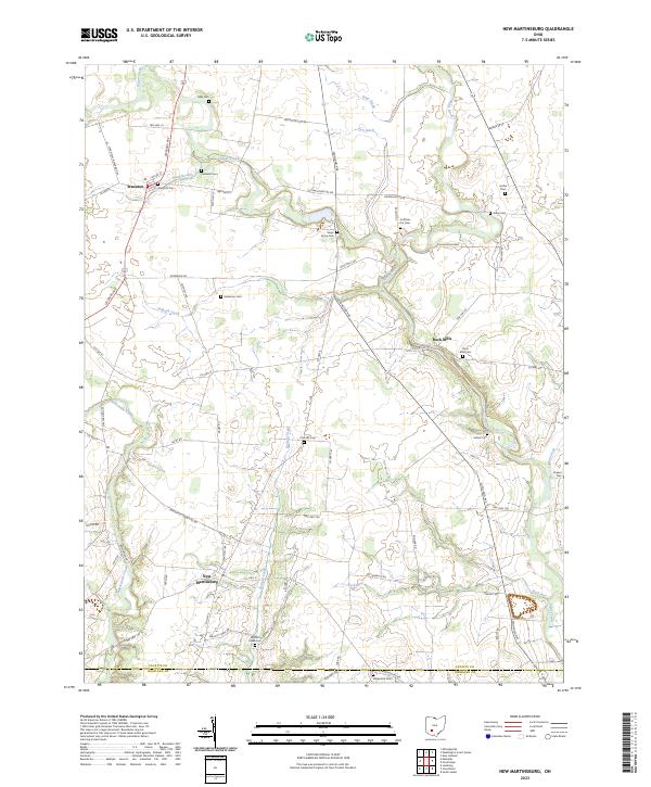 US Topo 7.5-minute map for New Martinsburg OH