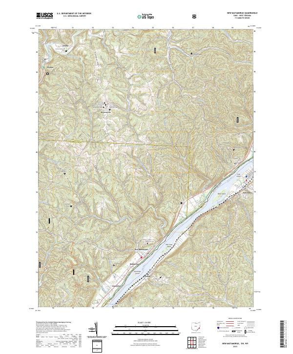 US Topo 7.5-minute map for New Matamoras OHWV