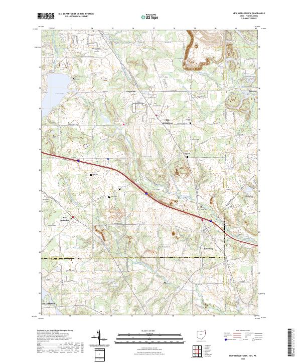 US Topo 7.5-minute map for New Middletown OHPA