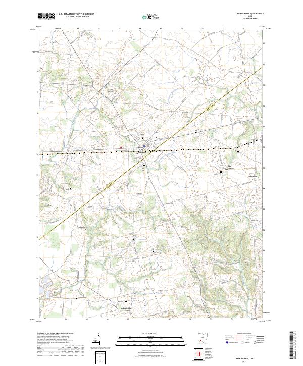 US Topo 7.5-minute map for New Vienna OH