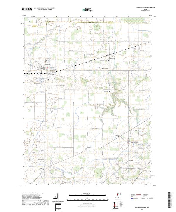 US Topo 7.5-minute map for New Washington OH