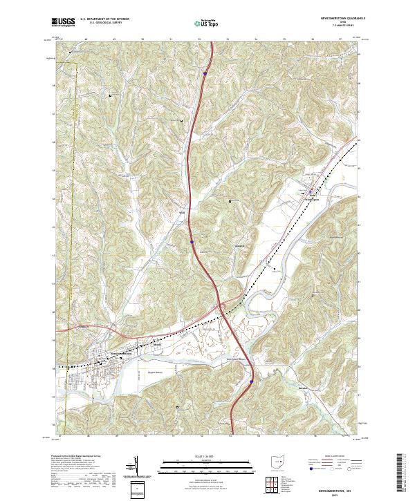 US Topo 7.5-minute map for Newcomerstown OH