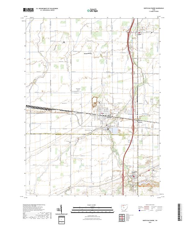 US Topo 7.5-minute map for North Baltimore OH