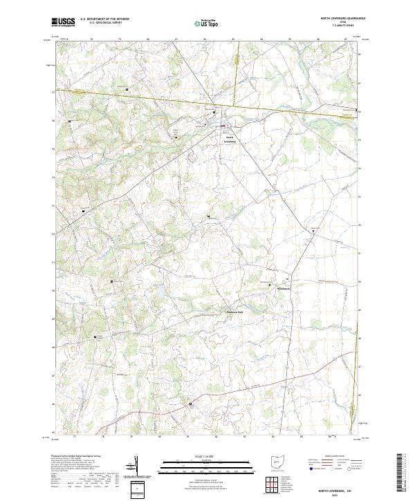 US Topo 7.5-minute map for North Lewisburg OH