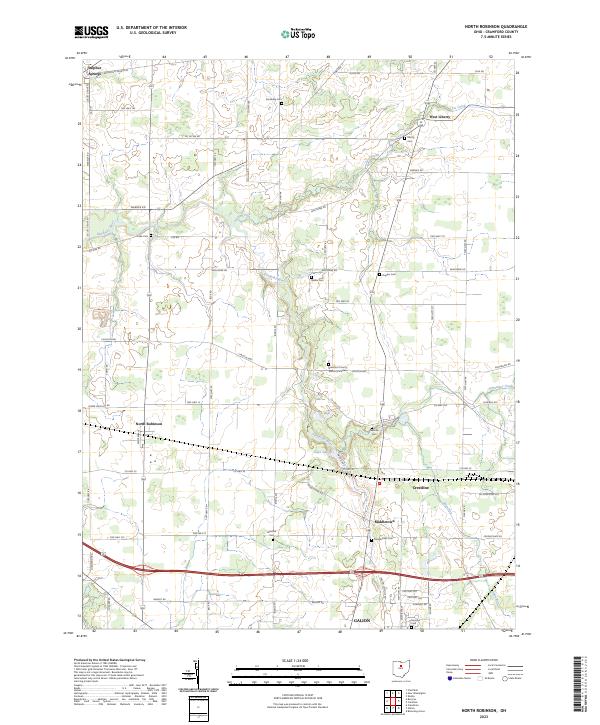 US Topo 7.5-minute map for North Robinson OH