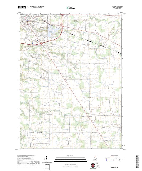 US Topo 7.5-minute map for Norwalk OH