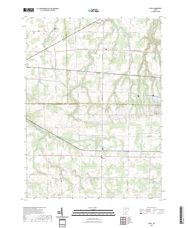 US Topo 7.5-minute map for Nova OH