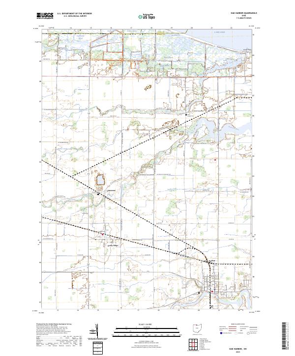 US Topo 7.5-minute map for Oak Harbor OH