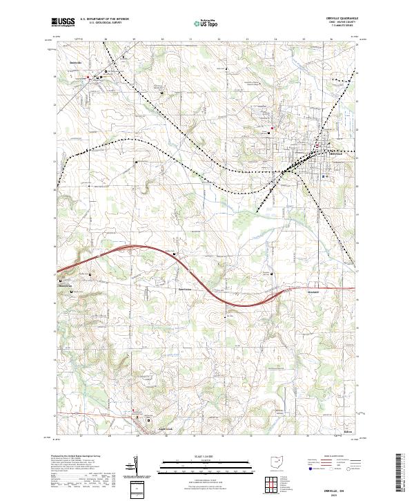 US Topo 7.5-minute map for Orrville OH