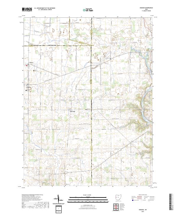 US Topo 7.5-minute map for Osgood OH