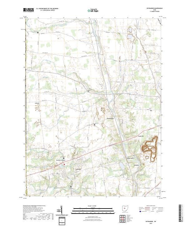 US Topo 7.5-minute map for Ostrander OH