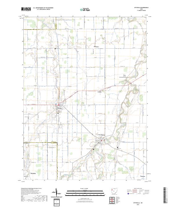 US Topo 7.5-minute map for Ottoville OH