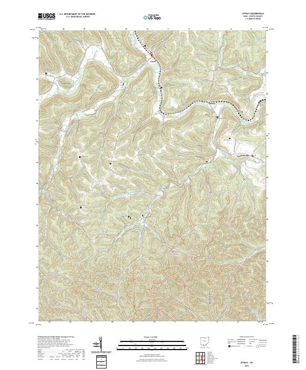 US Topo 7.5-minute map for Otway OH