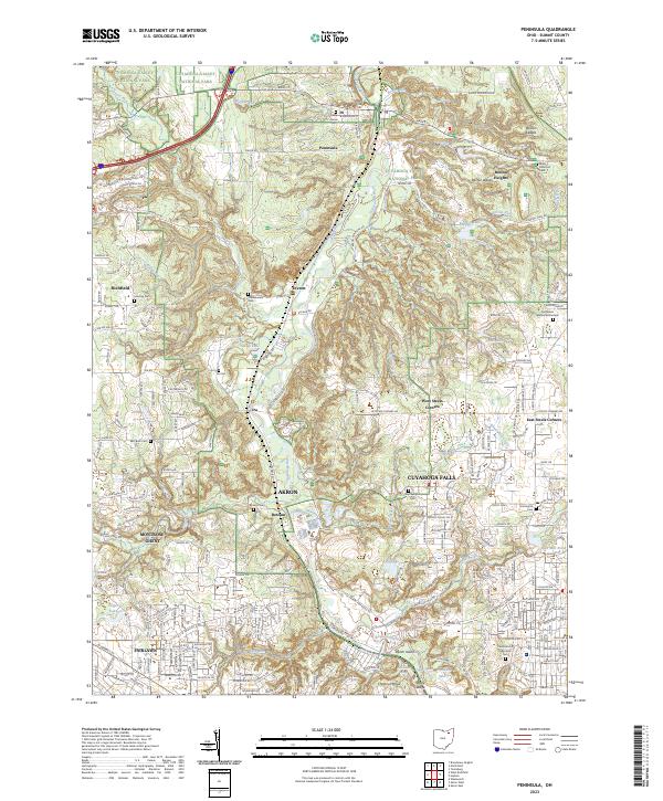 US Topo 7.5-minute map for Peninsula OH