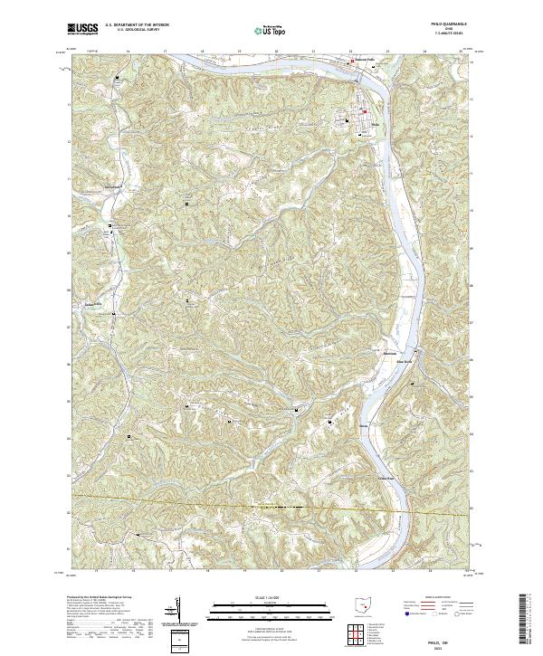 US Topo 7.5-minute map for Philo OH