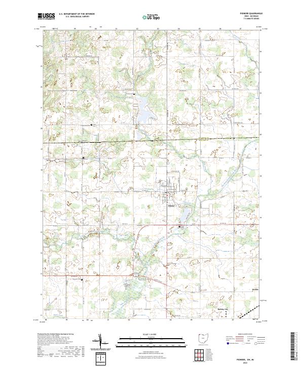 US Topo 7.5-minute map for Pioneer OHMI