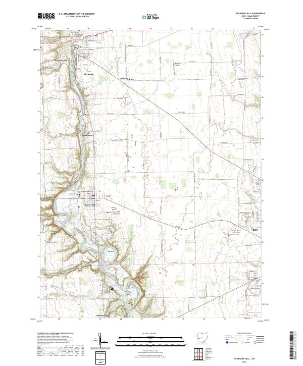 US Topo 7.5-minute map for Pleasant Hill OH