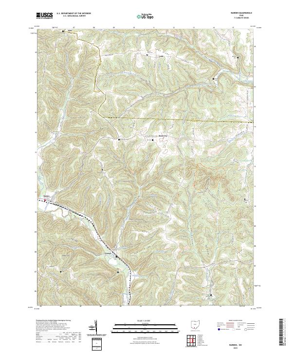 US Topo 7.5-minute map for Rarden OH