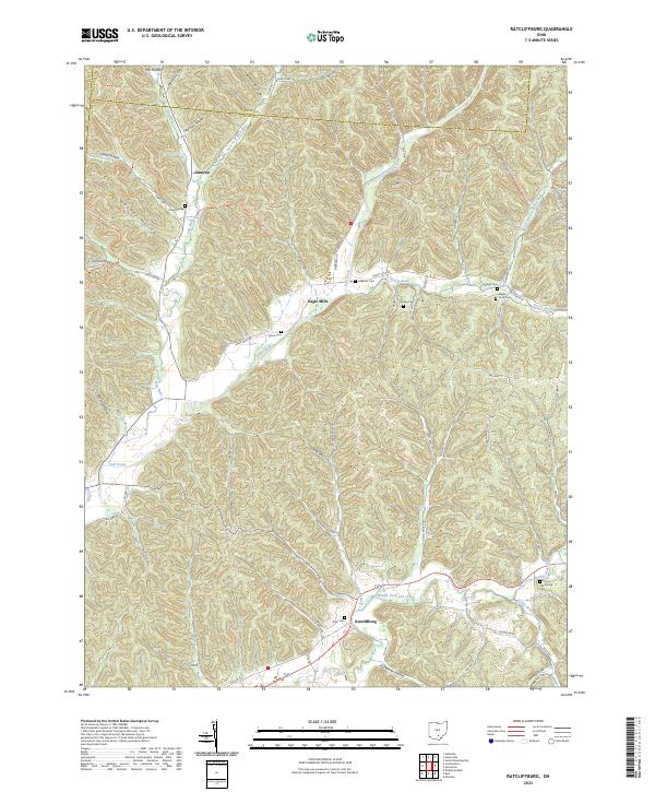 US Topo 7.5-minute map for Ratcliffburg OH