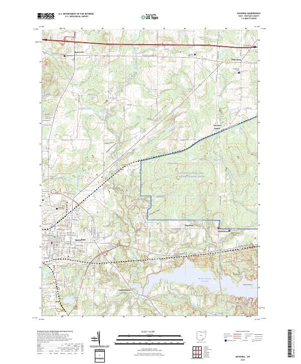 US Topo 7.5-minute map for Ravenna OH