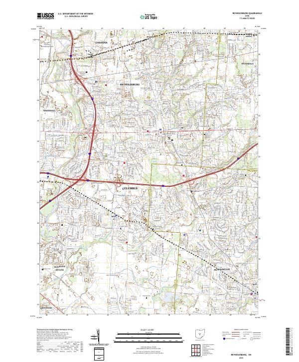 US Topo 7.5-minute map for Reynoldsburg OH