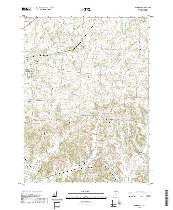 US Topo 7.5-minute map for Robertsville OH