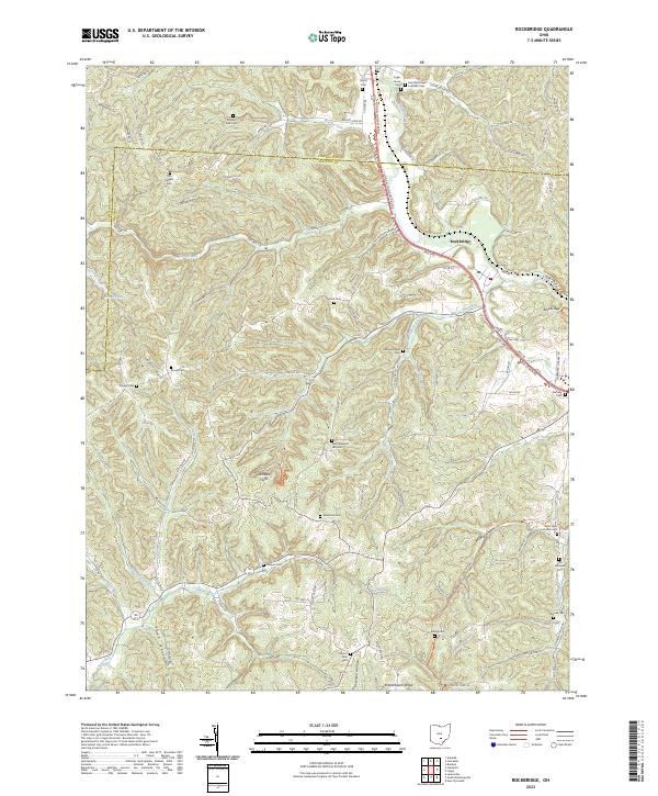 US Topo 7.5-minute map for Rockbridge OH