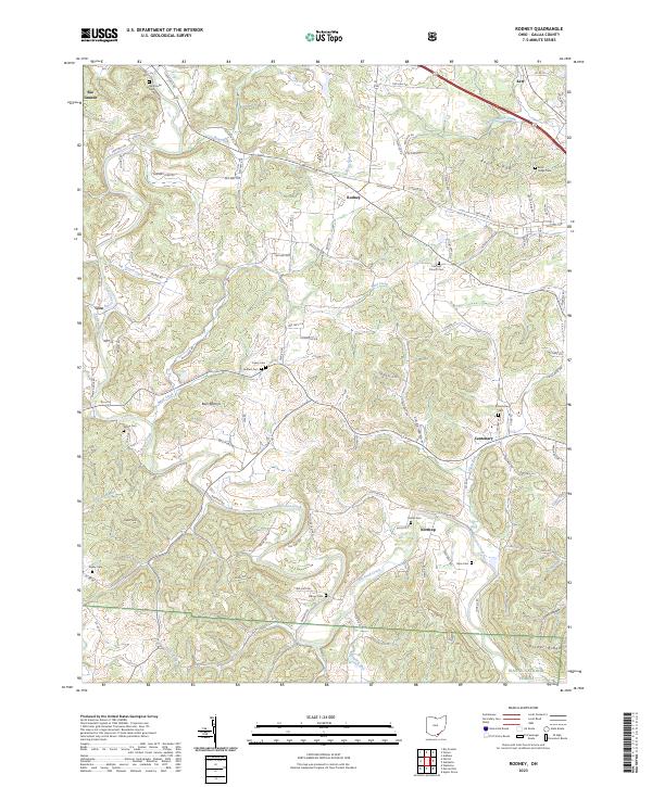 US Topo 7.5-minute map for Rodney OH