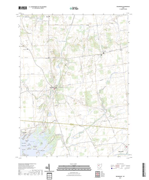 US Topo 7.5-minute map for Roundhead OH