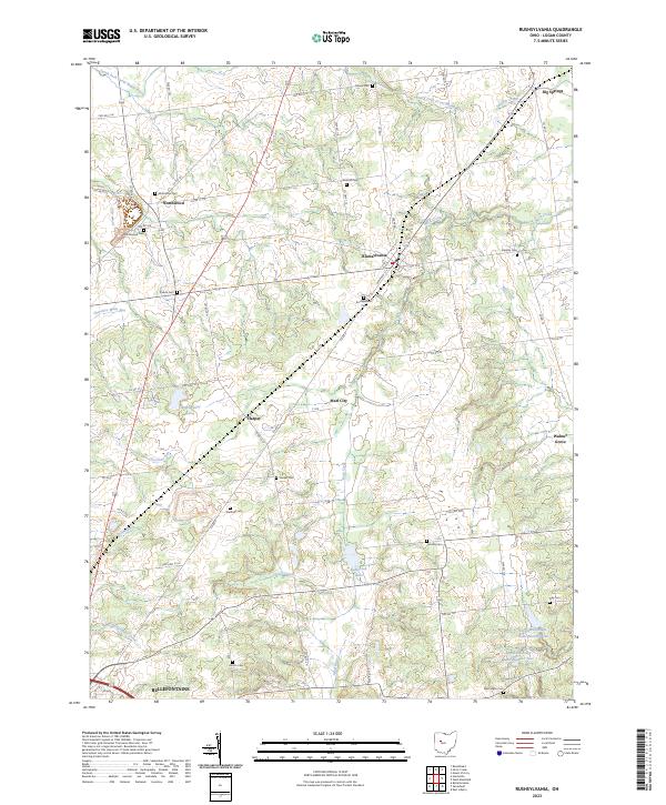 US Topo 7.5-minute map for Rushsylvania OH