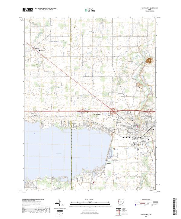 US Topo 7.5-minute map for Saint Marys OH