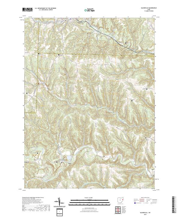 US Topo 7.5-minute map for Salineville OH