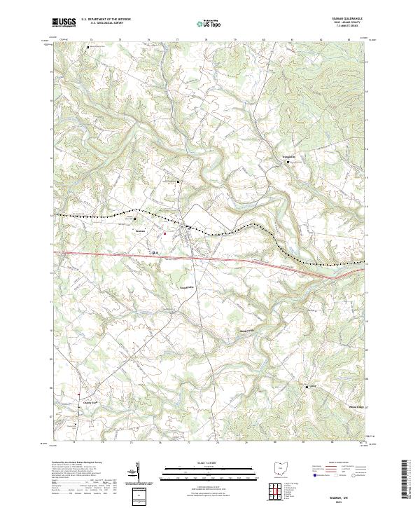 US Topo 7.5-minute map for Seaman OH