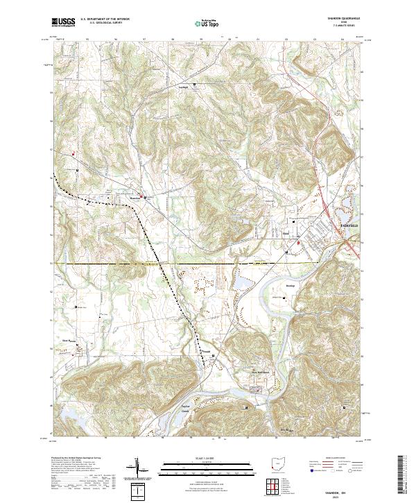 US Topo 7.5-minute map for Shandon OH