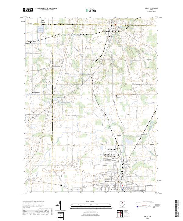 US Topo 7.5-minute map for Shelby OH