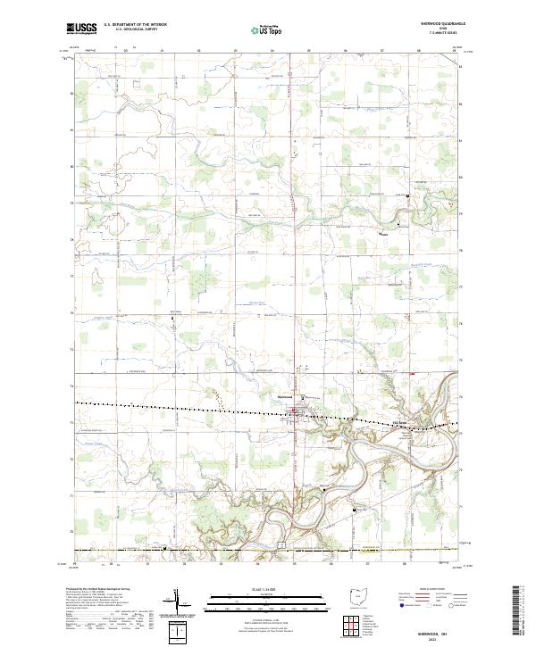 US Topo 7.5-minute map for Sherwood OH