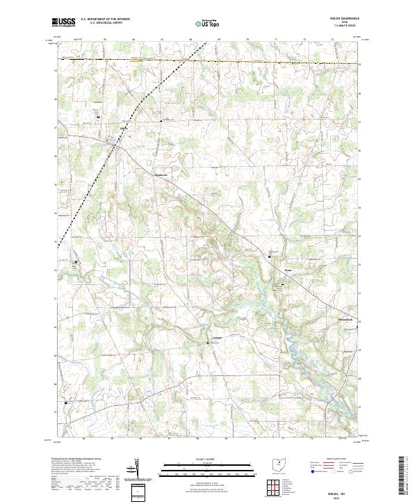 US Topo 7.5-minute map for Shiloh OH