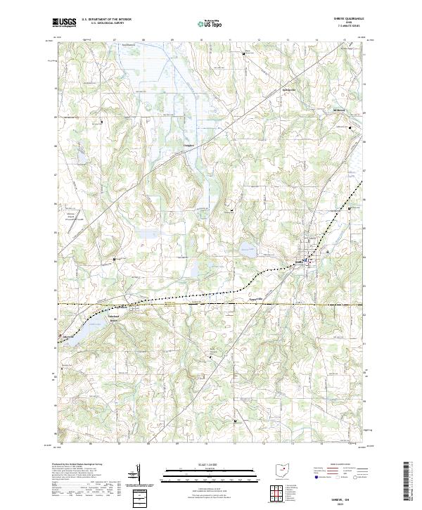 US Topo 7.5-minute map for Shreve OH